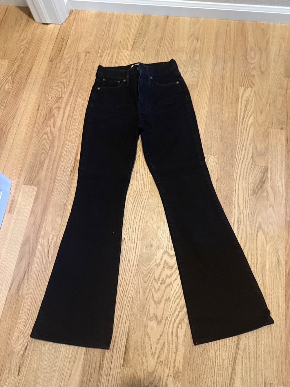 Madewell Black Flare Jeans - High Rise Wide Leg